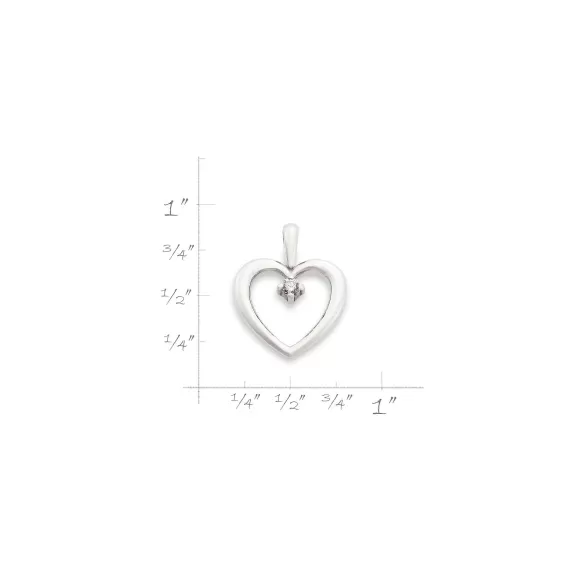 Clearance James Avery Artisan Jewelry Heart With Diamond Pendant