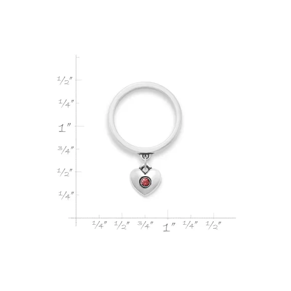 Best Sale James Avery Artisan Jewelry Keepsake Heart Birthstone Charm Dangle Ring