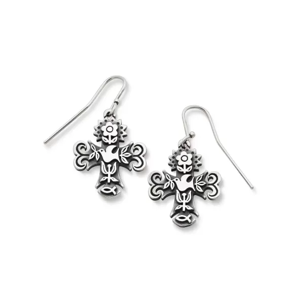 New James Avery Artisan Jewelry La Primavera Cross Dangle Earrings