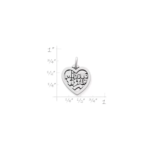 Discount James Avery Artisan Jewelry Middle Sister Heart Charm