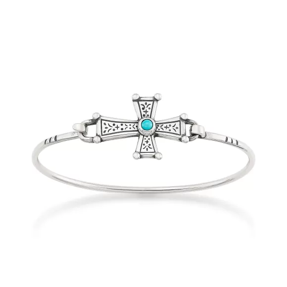 Cheap James Avery Artisan Jewelry Mission Cross Hook-On Bracelet With Turquoise