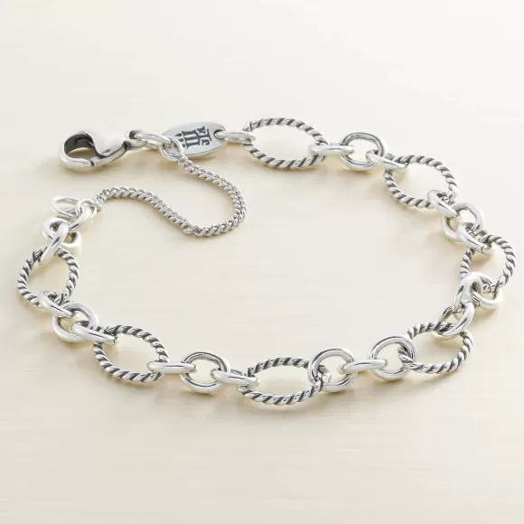 Hot James Avery Artisan Jewelry Oval Twist Charm Bracelet