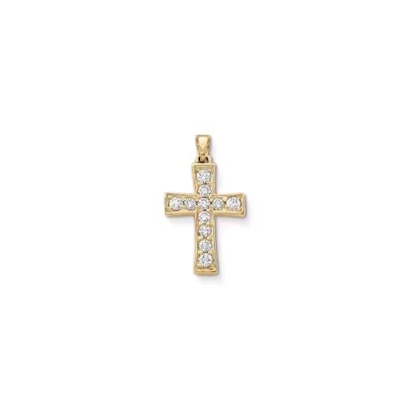 New James Avery Artisan Jewelry Plain Latin Cross Pendant With Diamonds