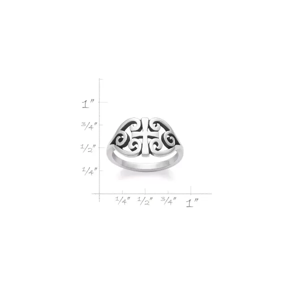 New James Avery Artisan Jewelry Scroll Cross Ring