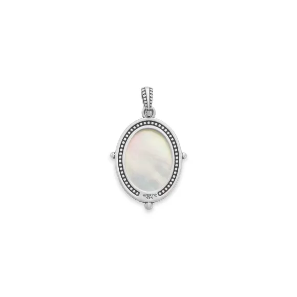 Hot James Avery Artisan Jewelry Sculpted Les Fleurs Cross Layered Gemstone Pendant