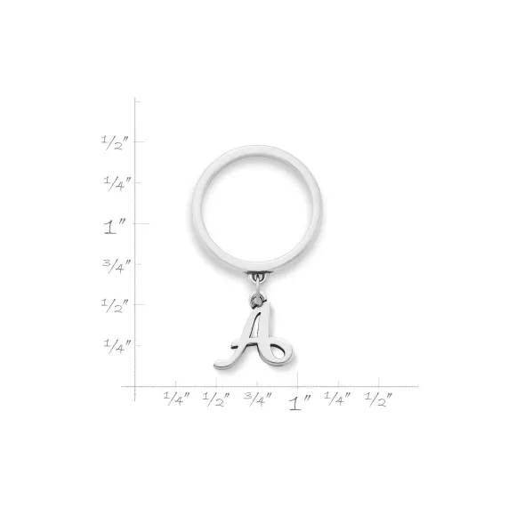 Clearance James Avery Artisan Jewelry Small Script Initial Charm Dangle Ring