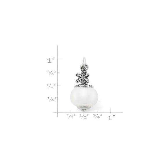 Best Sale James Avery Artisan Jewelry Snowflake Art Glass Charm White