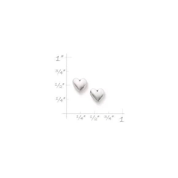 New James Avery Artisan Jewelry Solid Heart Studs