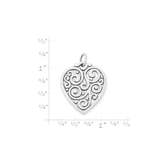 Cheap James Avery Artisan Jewelry Sorrento Heart Pendant