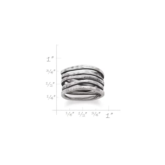 Outlet James Avery Artisan Jewelry Stacked Hammered Ring