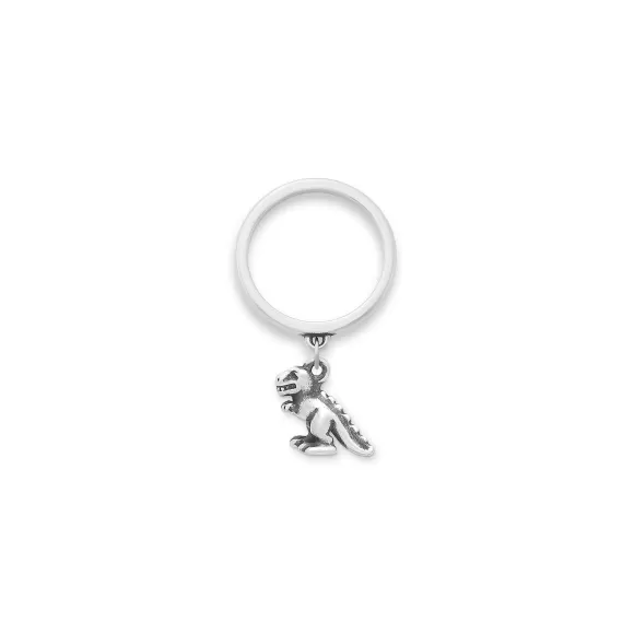 Best Sale James Avery Artisan Jewelry Tiny T.Rex Charm Dangle Ring