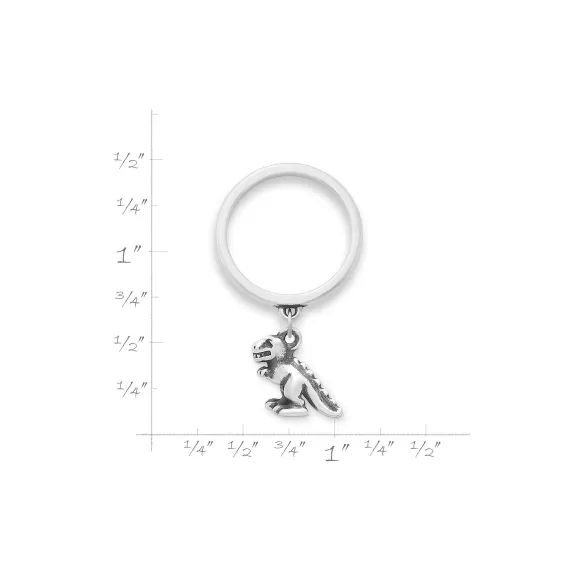 Best Sale James Avery Artisan Jewelry Tiny T.Rex Charm Dangle Ring