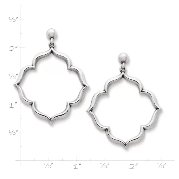 Cheap James Avery Artisan Jewelry Venetian Frame Hoop Drop Earrings